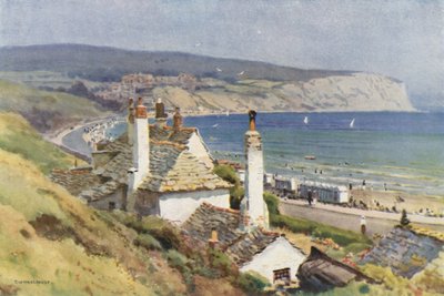 The Fine Sweep of Swanage Bay (fargemedlemmer) av Ernest William Haslehust