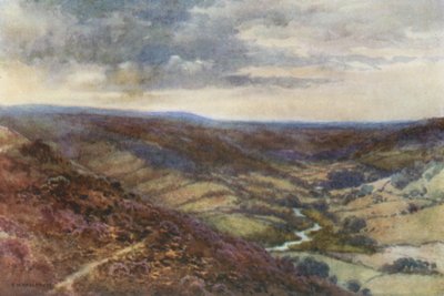 The Moors near Hackness (farge litho) av Ernest William Haslehust