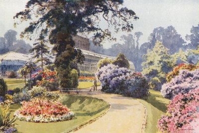 The Winter Gardens, Bournemouth (farge litho) av Ernest William Haslehust