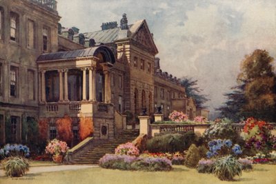 Welbeck Abbey (farge litho) av Ernest William Haslehust
