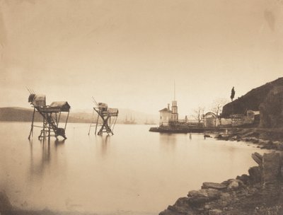 Pecheries ved Kiretch-Bournou Bosphore, Europe Fisheries at Kiretch-Bournou..., 1854. av Ernest de Caranza