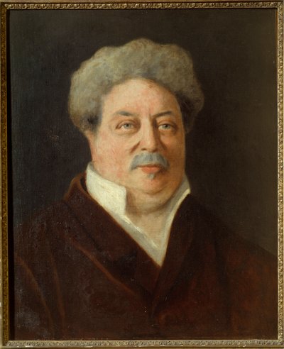 Portrett av Alexandre Dumas Pere (1802-1870) Maleri av Ernestine Philippain (1800-tallet) 1860 Villers Cotterets. Alexandre Dumas museum av Ernestine Philippain