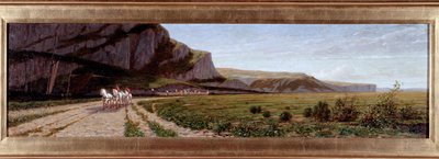Krysser Crinan Canal, Skottland Maleri av Ernesto Bertea (1836-1904) av Ernesto Bertea