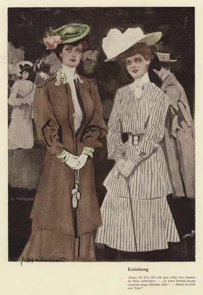 Oppdragelse (farge litho) av Ernst (after) Heilemann