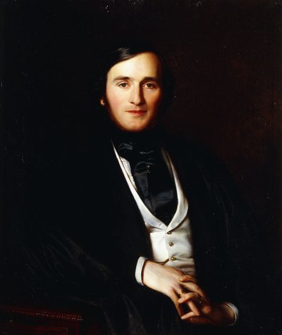 Portrett av komponisten Richard Wagner av Ernst August Becker