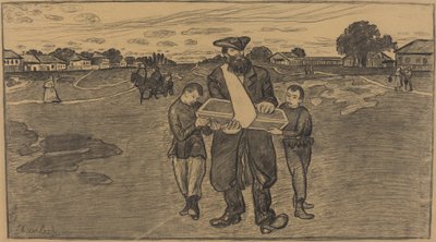 Barnebegravelse i Russland av Ernst Barlach