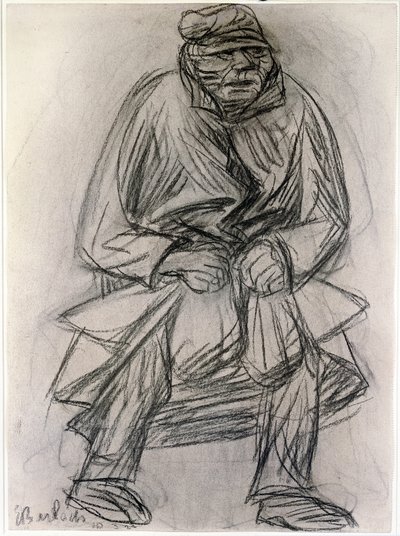 Figur av en tigger. Tegning av Ernst Barlach (1870-1938) New York Museum of Modern Art av Ernst Barlach