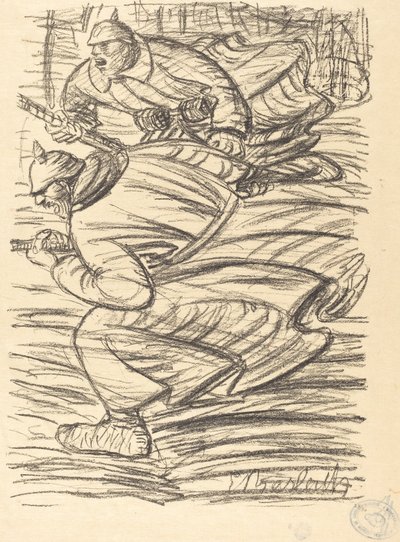 The Assault, publisert 1915. av Ernst Barlach