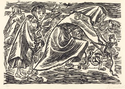 Hundefangeren, 1919. av Ernst Barlach
