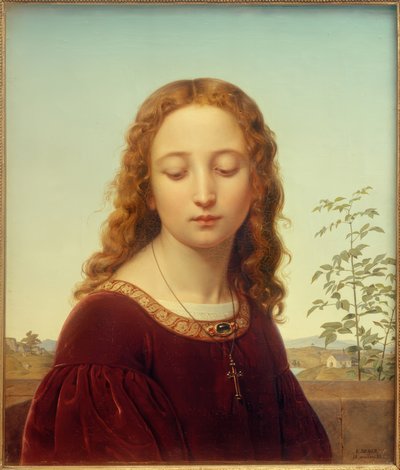 E. Deger, portrett av en ung jente av Ernst Deger