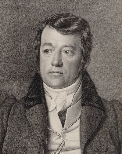 Portrett av organisten og komponisten Friedrich Schneider 1786-1853, ca. 1840. av Ernst Friedrich Oldermann