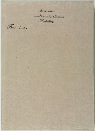 Seks utsikt over Heidelberg slott: Wrapper, 1820. av Ernst Fries