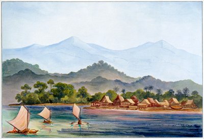 Landsby, Sumatra, Indonesia, 1906 av Ernst Haeckel