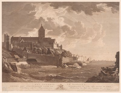 Utsikt over Valkhof i Nijmegen Valkhof i Nijmegen, ved siden av den ødelagte av flommen i 1784, mot øst (tittel på objekt) av Ernst Karl Gottlieb Thelott