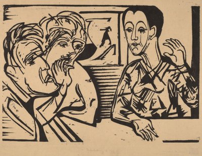 Samtale, 1929. av Ernst Ludwig Kirchner