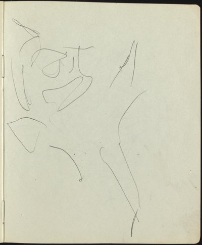 Dansere og utøvere-side fra en skissebok, ca. 1911. av Ernst Ludwig Kirchner