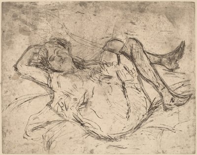 Drømmende jente, 1906. av Ernst Ludwig Kirchner