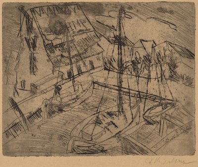 Harbour so Burgstacken, 1913. av Ernst Ludwig Kirchner