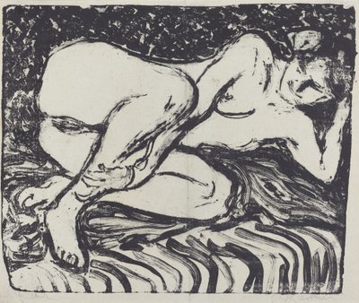 Liggende naken, 1907. av Ernst Ludwig Kirchner