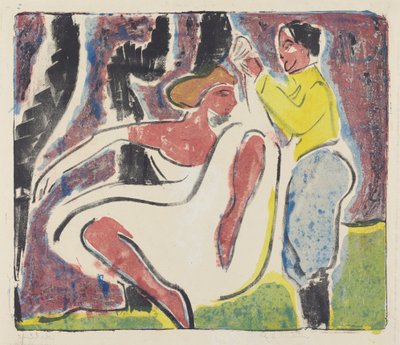 Russiske dansere, 1909. av Ernst Ludwig Kirchner