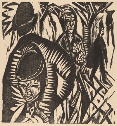 Gatescene etter regnet, 1914. av Ernst Ludwig Kirchner