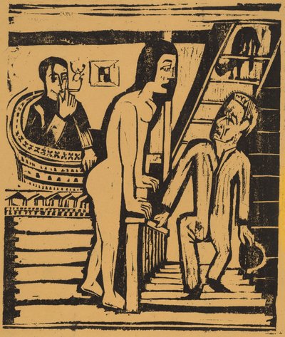 Besøket, 1923. av Ernst Ludwig Kirchner