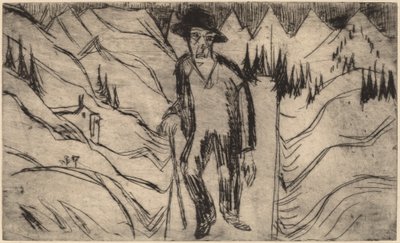 Vandreren, 1922. av Ernst Ludwig Kirchner