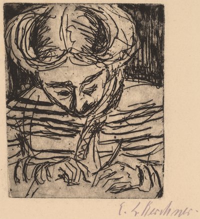 Ung jentetegning, 1906. av Ernst Ludwig Kirchner
