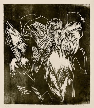 Absalom og hans rådgivere av Ernst Ludwig Kirchner