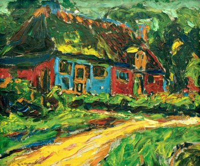 Gammelt hus på Fehmarn av Ernst Ludwig Kirchner