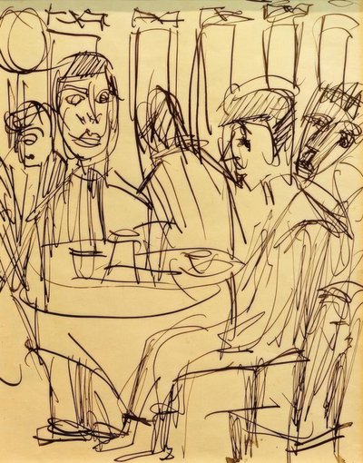 Ved kafébordet av Ernst Ludwig Kirchner