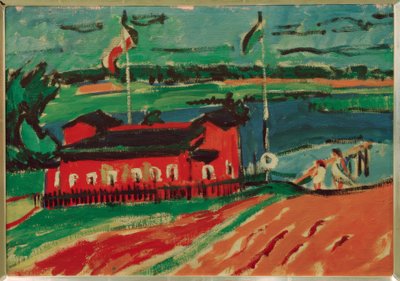 Badeanlegg nær Dresden av Ernst Ludwig Kirchner