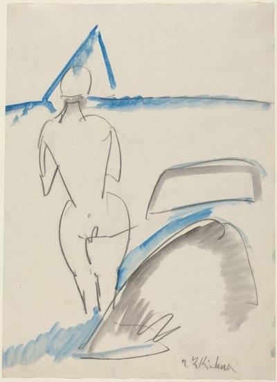 Badende på stranden av Ernst Ludwig Kirchner