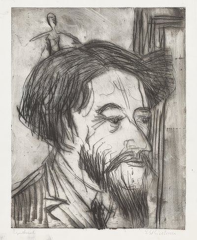 Portrett av professor Enrico Padua. 1923 av Ernst Ludwig Kirchner