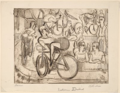 Sykkelløp av Ernst Ludwig Kirchner