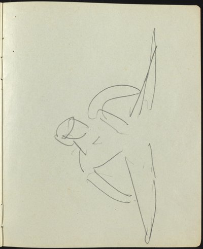 Dansere og utøvere (side fra en skissebok) av Ernst Ludwig Kirchner