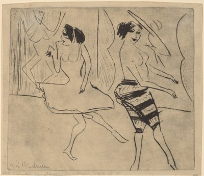 Dansere i studio av Ernst Ludwig Kirchner