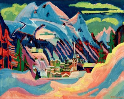 Davos om vinteren av Ernst Ludwig Kirchner