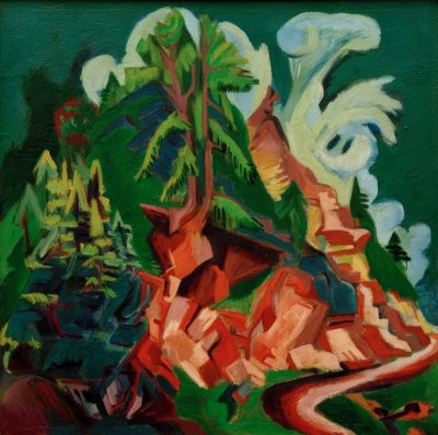 Fjellet. Veien til Stafel av Ernst Ludwig Kirchner