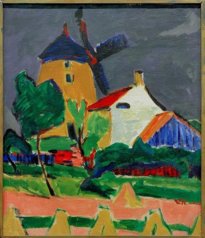 Vindmøllen nær Moritzburg av Ernst Ludwig Kirchner