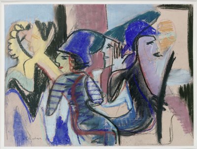 Fünf Personen im Café av Ernst Ludwig Kirchner