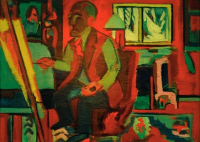 Nederlender i studio - Jan Wiegers av Ernst Ludwig Kirchner