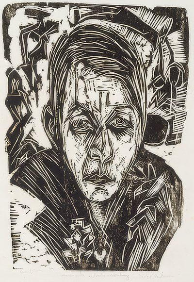 Ung jente med sigarett av Ernst Ludwig Kirchner