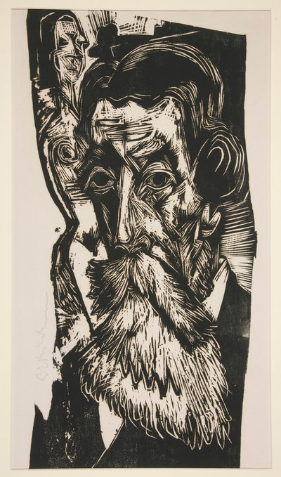 Leder for Ludwig Schames (Portrett av Ludwig Schames) av Ernst Ludwig Kirchner