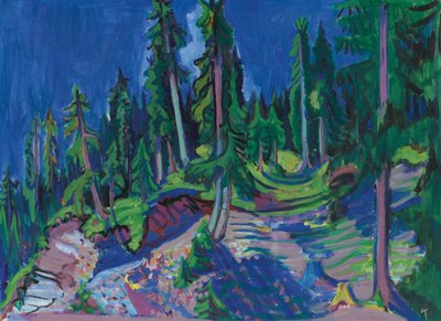 Fjellskogstudie, 1936. av Ernst Ludwig Kirchner
