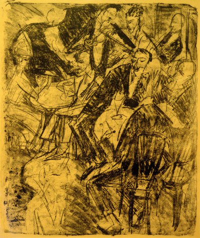 Musikk restaurant av Ernst Ludwig Kirchner