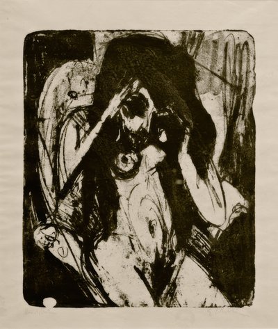 Naken kvinne i lenestolen av Ernst Ludwig Kirchner