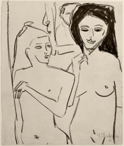 Uten tittel (to nakne jenter) av Ernst Ludwig Kirchner