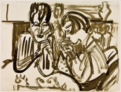 Par ved bordet av Ernst Ludwig Kirchner