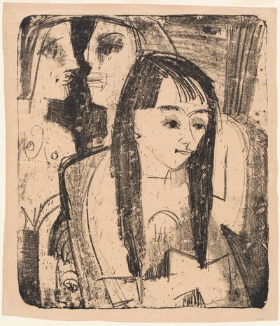 Portrett av en jente av Ernst Ludwig Kirchner